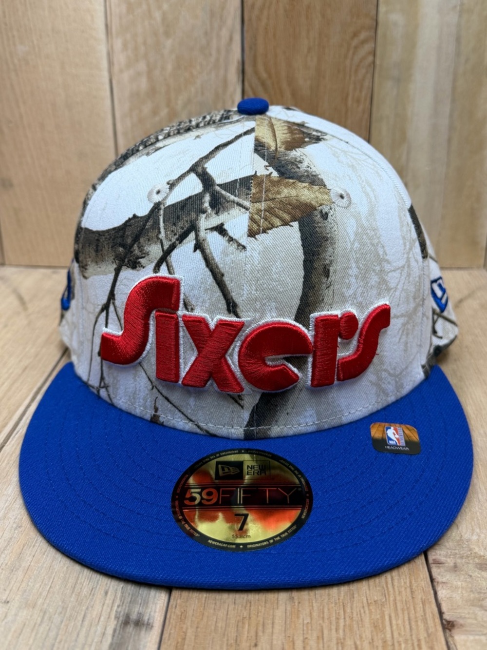 Philadelphia 76ers Sixers New Era 59Fifty Camo fitted Hat Cap NEW Size 7